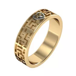 labyrinth of love wedding ring 3D print model