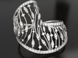 Lace knuckle ring 3D print model