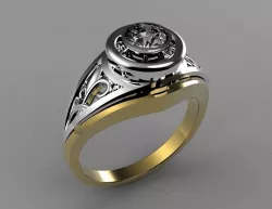 Ladies solitaire ring 3D print model
