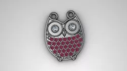  lady owl necklace 3D print model