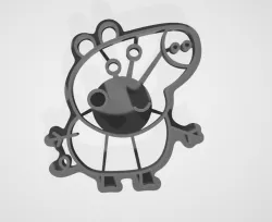 Large collection of Peppa Pig cutter cookies 3D print model