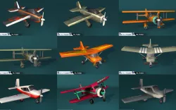 lowpoly aircraft collection pack cartoon 3d model 