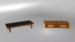 LowPoly Beds Textured Low-poly  3D model