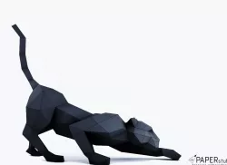 Lowpoly Black Panther 3D print model