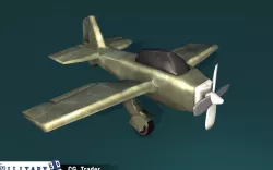lowpoly military aircraft cartoon 3d model Low-poly  3D model