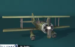 lowpoly military biplane aircraft cartoon 3d model Low-poly  3D model