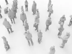 Lowpoly people - group of unique 45 characters  Low-poly  3D model