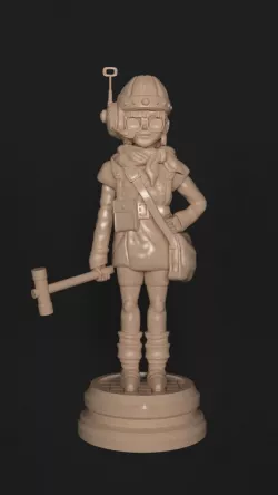 LUCCA CHRONO TRIGGER HAMMER VERSION 3D print model