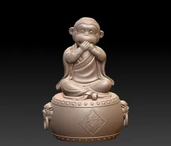 Lucky monkey 3D print model
