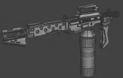 M240 Flamethrower With Custom Wall Mount with Finishing Guide 3D print model