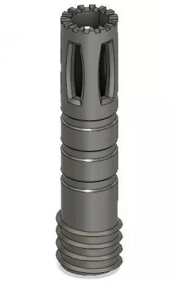 M4 Flash hider with suppressor for Airsoft 3D print model