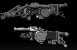 M56 Smart Gun Digital Files Pre-Cut with Internal Support 3D print model