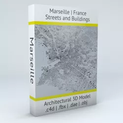 Marseille Streets and Buildings 3D model