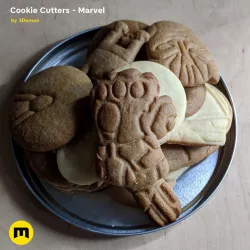 Marvel cookie cutters set 3D print model