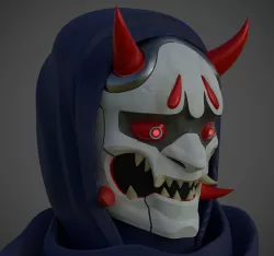 Mask Genji Oni skin from Overwatch 3D print model