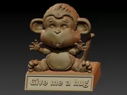 Monkey need a hug 3D print model