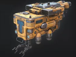 Old Junk Spaceship 3D model