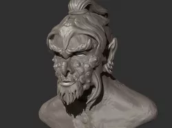 Orc Bust 2 3D print model