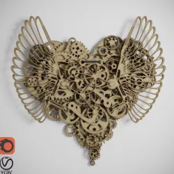 Panel Clockwork Love 3D model