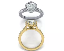 Paradise Design Spring ring with 7mm round stone N10320 3D print model
