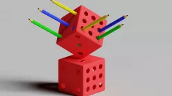Pen Holder - Dice 3D print model