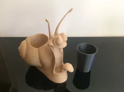 pencil pot toothbrush pot snail 3D print model