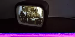 photo holder in the form of an ancient television 3D print model
