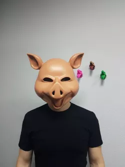Pig mask Snowboard mask Horror mask The Purge mask 3D print model