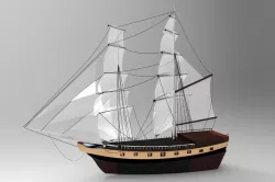 Pirate sailboat Low-poly  3D model