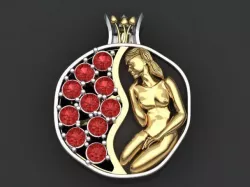 Pomegranate pendant  3D print model
