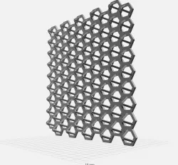 Pot Holder - Coaster with Modern Hexagonal Lattice Design 3D print model