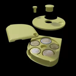 Pouch with coin selector - 3d print 3D print model