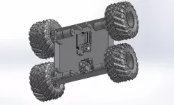 Printable 4 wheel robot 3D print model