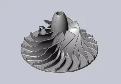 Printable Radial Pump Turbopump Impeller Model 3D print model