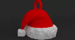 Printable Santa Hat Pendant - Ornament 3D print model