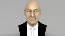 Professor X Charles Xavier bust ready for full color 3D printing 3D print model