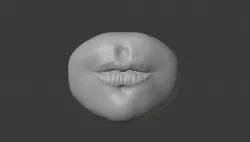 realistic lips 3D model