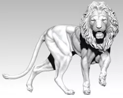 Realistic walking Lion King Jungle Cat WildCat  3D print model