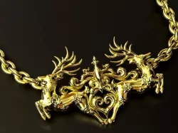 Reindeer Pendant 3D print model