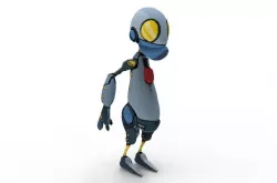 Relaxed Robot Low-poly  3D model