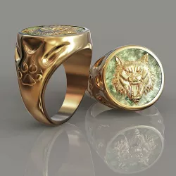  Ring Signet Wolf 3D print model