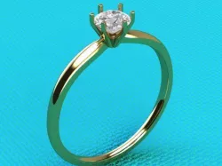 Ring with brilliant 3D print model