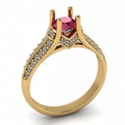 Ring with small gems 3D print model