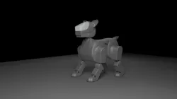Robotic pet Low-poly  3D model