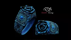 Rose Ring 3d printable model 3D print model