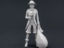 Santa Luffy  3D print model