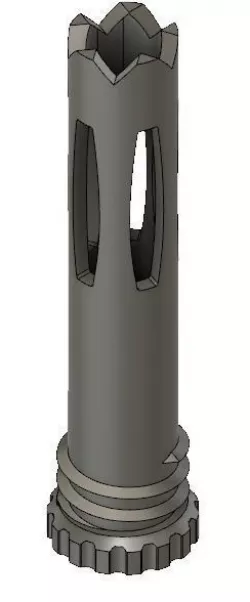  SCAR Flash hider with suppressor for Airsoft 3D print model