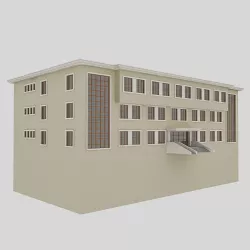 School Low-poly  3D model