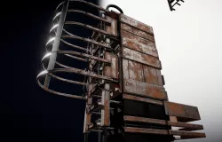 Sci-Fi Ladder Collection Rusty Version  Low-poly  3D model
