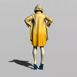 Sexy topless girl 3D print model